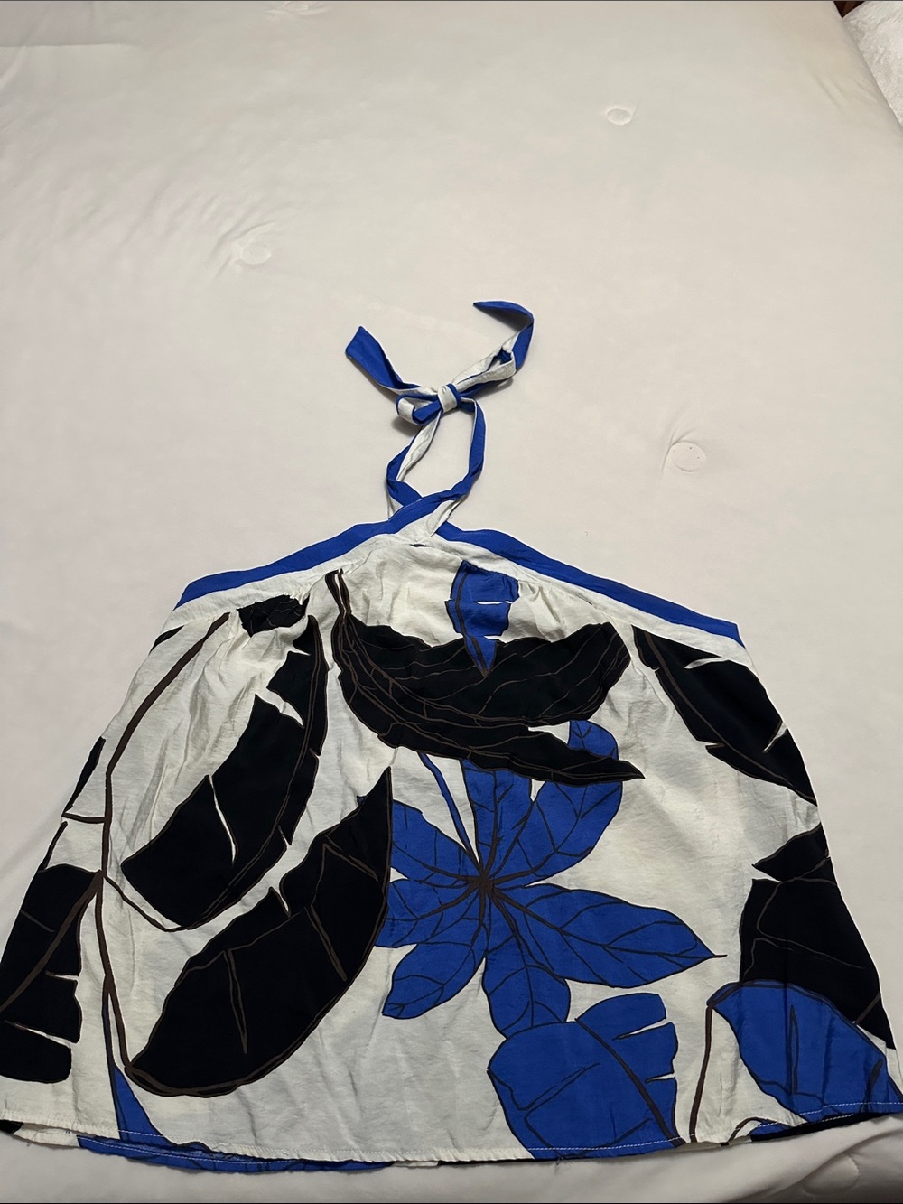 Sofia Blue & White Floral Halter Top